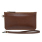 Dark Brown Leather Clutch