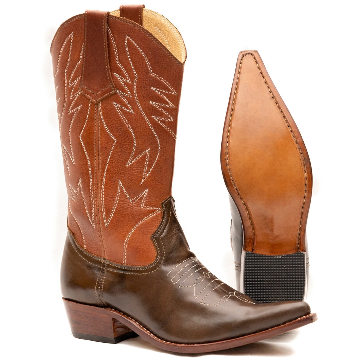 Pointed Cowgirl Boots - Atitlan Leather